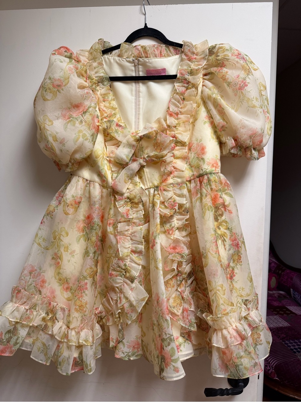 Fanciful Doll Queen Alexandra Mini Duchess Dress with Bow Size 16 EUC